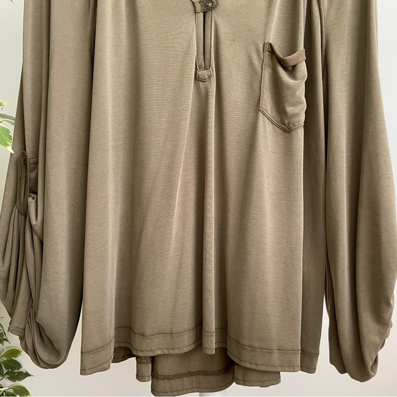 NWOT Free People Bootcamp Henley Top - Picture 5 of 16